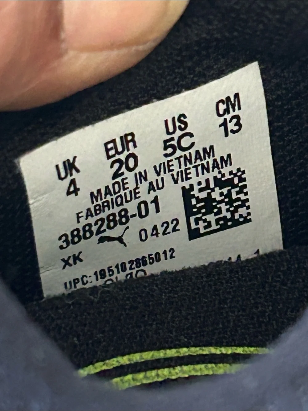 Puma Kids Black Sneakers with Pink Accents